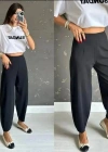 Kadın Krep Kumaş Balon Pantolon