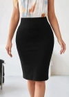Kadın Krep Kumaş Kalem Etek