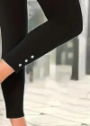 Kadın Paça Düğme Detay Dalgıç Tayt