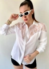 Kadın Püskül Detay Poplin Gömlek Bluz Fırsat Ürün