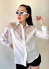 Kadın Püskül Detay Poplin Gömlek Bluz Fırsat Ürün