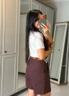 Kadın şal Desen Detay Bluz Ve Keten şort Ikili Takım
