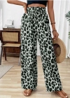 Kadın Süprem Kumaş Beli Lastikli Leopar Desen Pantolon