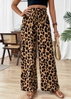 Kadın Süprem Kumaş Beli Lastikli Leopar Desen Pantolon