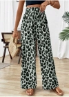 Kadın Süprem Kumaş Beli Lastikli Leopar Desen Pantolon