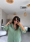 Kadın Tek Cepli Over Size Ketem Gömlek