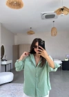 Kadın Tek Cepli Over Size Ketem Gömlek