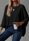 Kadın Truvakar Kollu Bisiklet Yaka Viskon Bluz