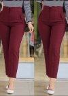 Kadın üste Oturan Paçası Bilek üzerinde Biten Atlas Kumaş Pantolon  (S)  48 (4XL)