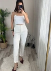 Kadın üste Oturan Paçası Bilek üzerinde Biten Atlas Kumaş Pantolon  (S)  50 (5XL)