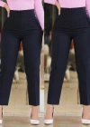 Kadın üste Oturan Paçası Bilek üzerinde Biten Krep Kumaş Kumaş Pantolon  (S)  50 (5XL)