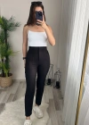Kadın üste Oturan Paçası Bilek üzerinde Biten Krep Kumaş Kumaş Pantolon  (S)  50 (5XL)