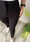 Kadın üste Oturan Paçası Bilek üzerinde Biten Krep Kumaş Kumaş Pantolon  (S)  50 (5XL)