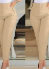 Kadın üste Oturan Paçası Bilek üzerinde Biten Krep Kumaş Pantolon  (S)   (5XL)