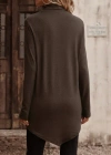 Kadın Uzun Kollu Balıkçı Yaka Asimetrik Kesim Detaylı Yün Viskon Bluz