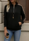 Kadın Uzun Kollu Balıkçı Yaka önden Fermuarlı Polar Bluz