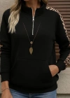 Kadın Uzun Kollu Balıkçı Yaka önden Fermuarlı Polar Bluz