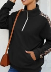 Kadın Uzun Kollu Balıkçı Yaka önden Fermuarlı Polar Bluz
