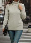 Kadın Uzun Kollu Balıkçı Yaka Triko Bluz