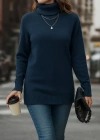 Kadın Uzun Kollu Balıkçı Yaka Triko Bluz