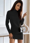 Kadın Uzun Kollu Balıkçı Yaka Triko Mini Boy Elbise