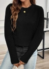 Kadın Uzun Kollu Bisiklet Yaka Triko Bluz