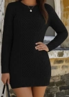 Kadın Uzun Kollu Bisiklet Yaka Triko Elbise