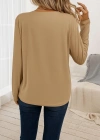Kadın Uzun Kollu Bisiklet Yaka Viskon Bluz