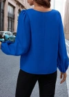 Kadın Uzun Kollu Damla Detaylı Ithal Krep Bluz