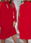 Kadın Uzun Kollu Damla Detaylı Sandy Mini Elbise