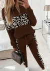 Kadın Uzun Kollu Fermuarlı Karışık Desenli Viskon Iki Iplik Bluz Ve Pantolon Ikili Takım