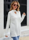 Kadın Uzun Kollu Göğüs Pencere Detay Triko Bluz