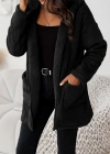 Kadın Uzun Kollu Kapşonlu önden Fermuarlı Cepli Welsoft Ceket