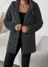 Kadın Uzun Kollu Kapşonlu önden Fermuarlı Cepli Welsoft Ceket