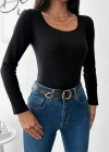 Kadın Uzun Kollu Kaşkorse Bluz