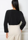 Kadın Uzun Kollu Kruvaze Yaka Sandy Bluz