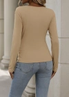 Kadın Uzun Kollu Kruvaze Yaka Yanlardan Büzgülü Viskon Bluz
