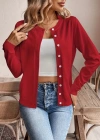 Kadın Uzun Kollu önden Düğmeli Triko Ceket