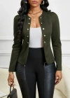 Kadın Uzun Kollu önü Açık Düğmeli Kısa Süet Ceket