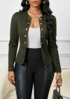 Kadın Uzun Kollu önü Açık Düğmeli Kısa Süet Ceket