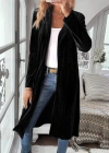 Kadın Uzun Kollu önü Açık Kolları Uzun Midi Ceket
