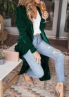 Kadın Uzun Kollu önü Açık Kolları Uzun Midi Ceket