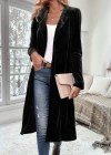 Kadın Uzun Kollu önü Açık Kolları Uzun Midi Ceket