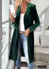 Kadın Uzun Kollu önü Açık Kolları Uzun Midi Ceket