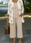 Kadın Uzun Kollu önü Açık Modal Ceket Kolsuz Viskon Iki Iplik Bluz Ve Pantolon üçlü Takım