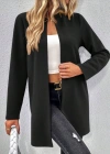 Kadın Uzun Kollu önü Açık Uzun Modal Ceket