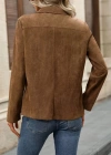 Kadın Uzun Kollu önü Açık Yakalı Süet Ceket