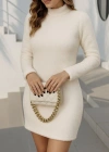 Kadın Uzun Kollu Peluş Mini Boy Elbise