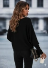 Kadın Uzun Kollu Tek Omuzdan Açık Askı Detaylı Waffle Bluz