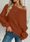 Kadın Uzun Kollu Tek Omuzu Açık Triko Bluz